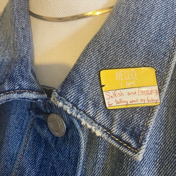 "Selfish & Annoying" Metal Pin - Picture 1 of 2